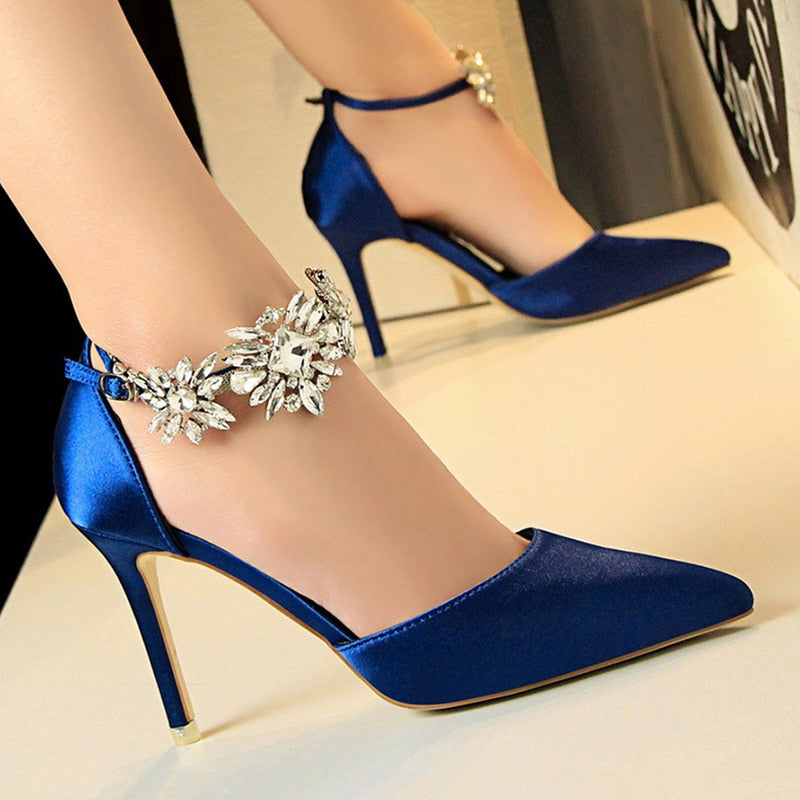 Women High Heels Rhinestone