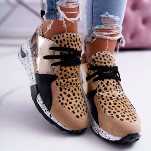 Women Sneakers Ladies Leopard Print Women