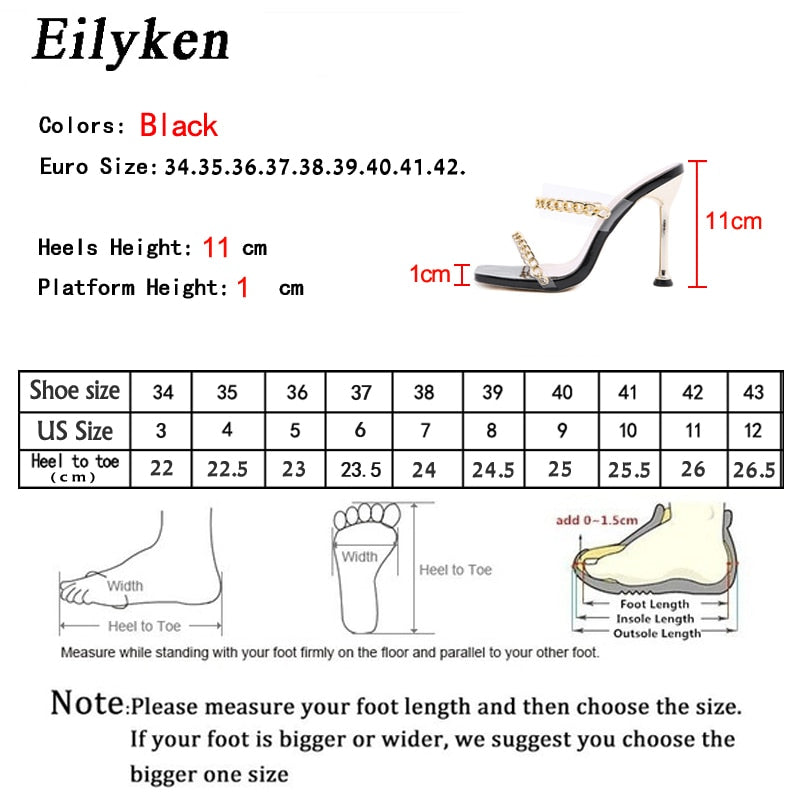 Transparent High Heels Women Slippers