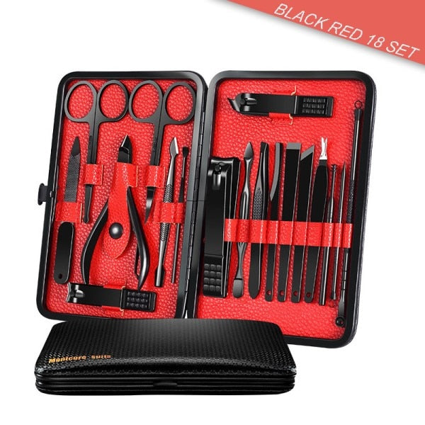 Steel Manicure set Professional nail clipper Kit