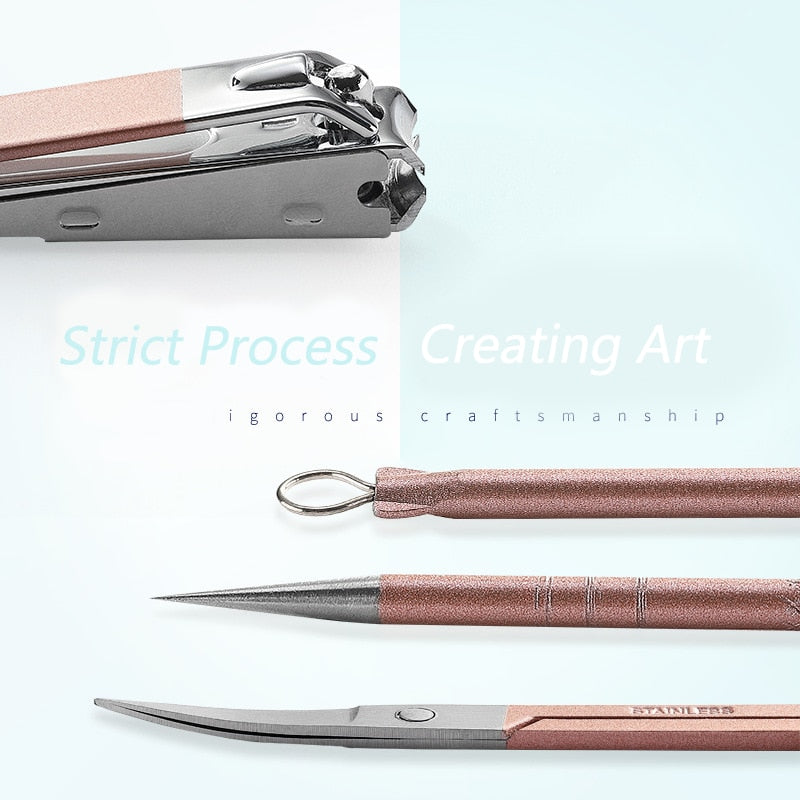 Steel Manicure set Professional nail clipper Kit