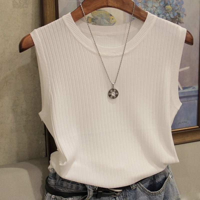 Knitted Vests Women Top