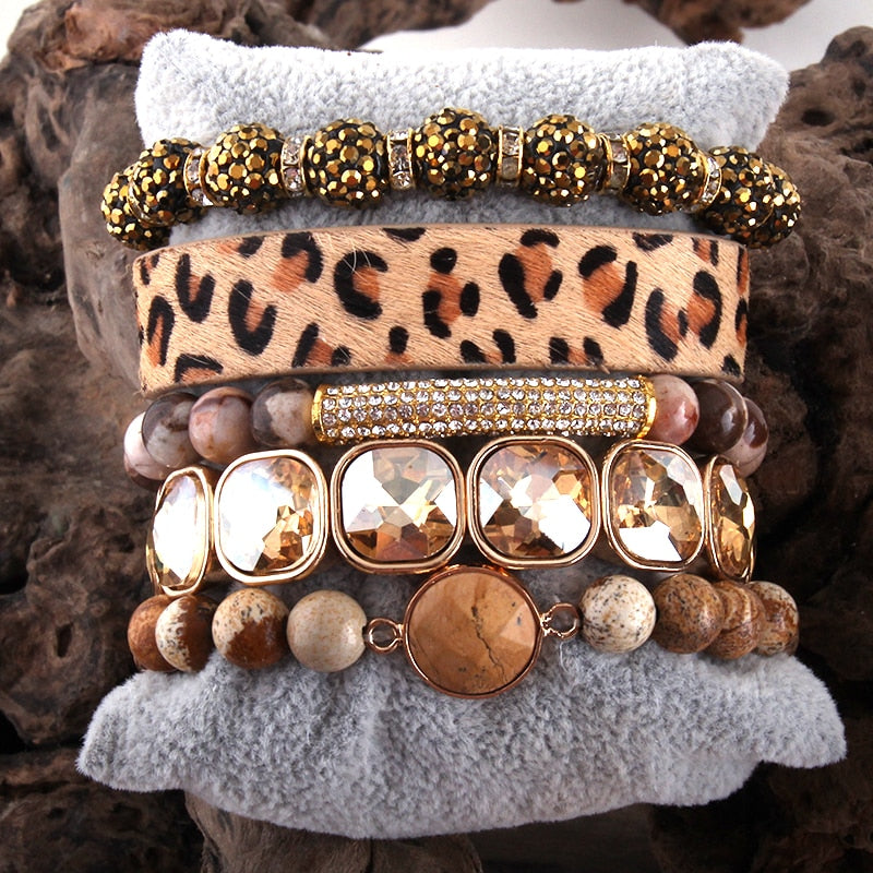 leopard Leather Bracelet