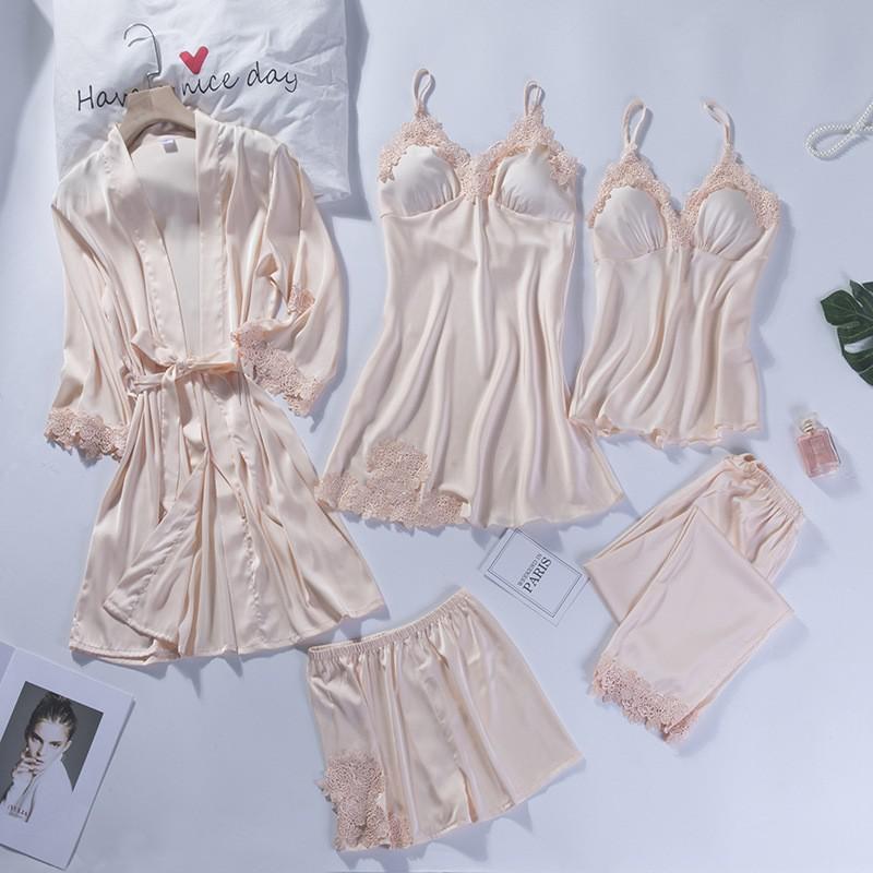 Sleepwear Women Summer Satin Nightwear