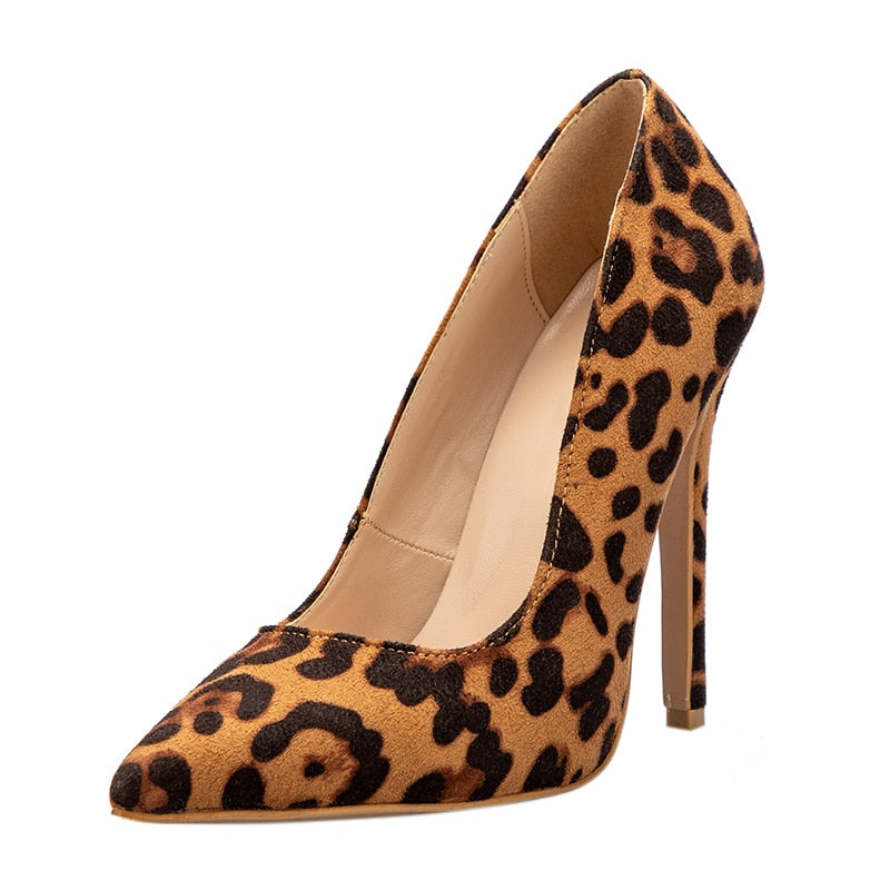 High Heels Shoes Women Leopard