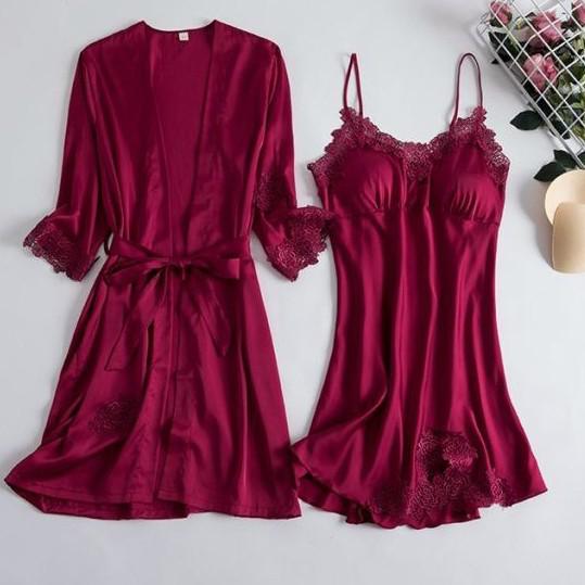 Sleepwear Women Summer Satin Nightwear