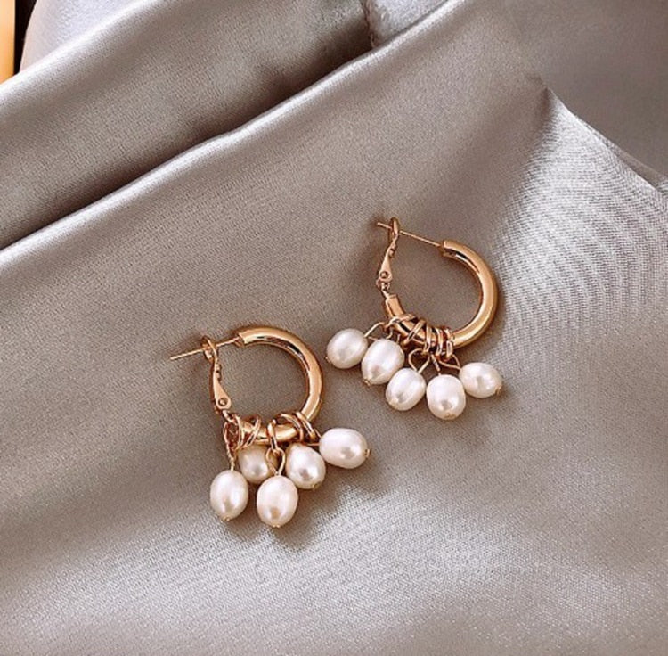 Earrings For Women Temperament Pearl Cherry