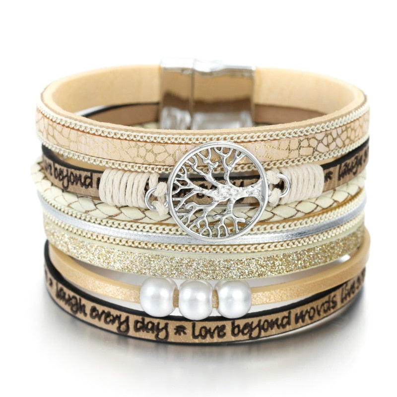 Leather Bracelets for Women Fashion Ladies