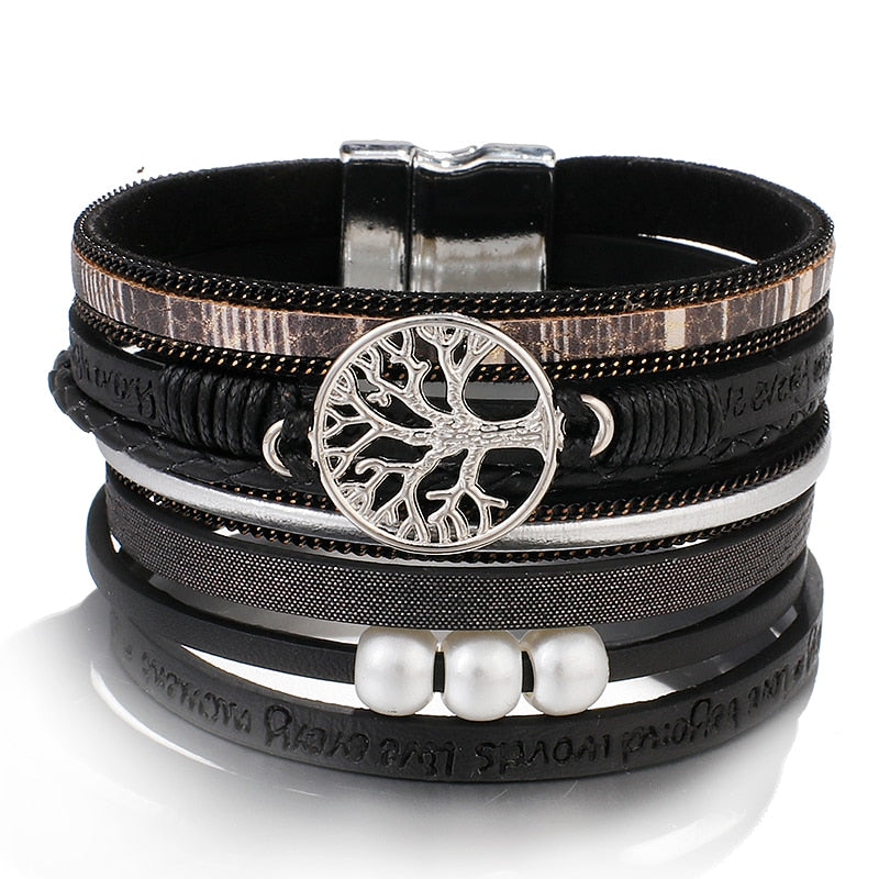 Leather Bracelets for Women Fashion Ladies