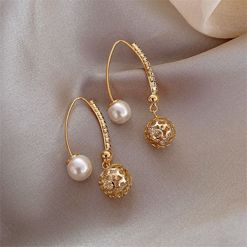 Earrings For Women Temperament Pearl Cherry