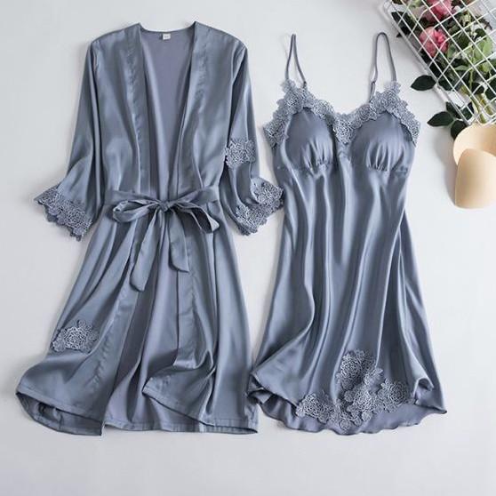 Sleepwear Women Summer Satin Nightwear