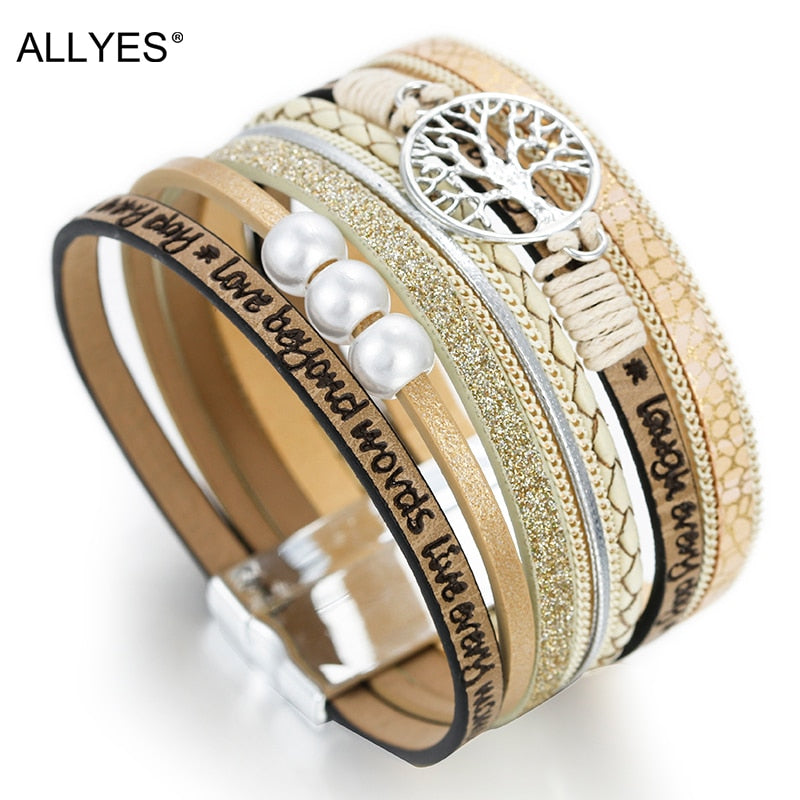 Leather Bracelets for Women Fashion Ladies