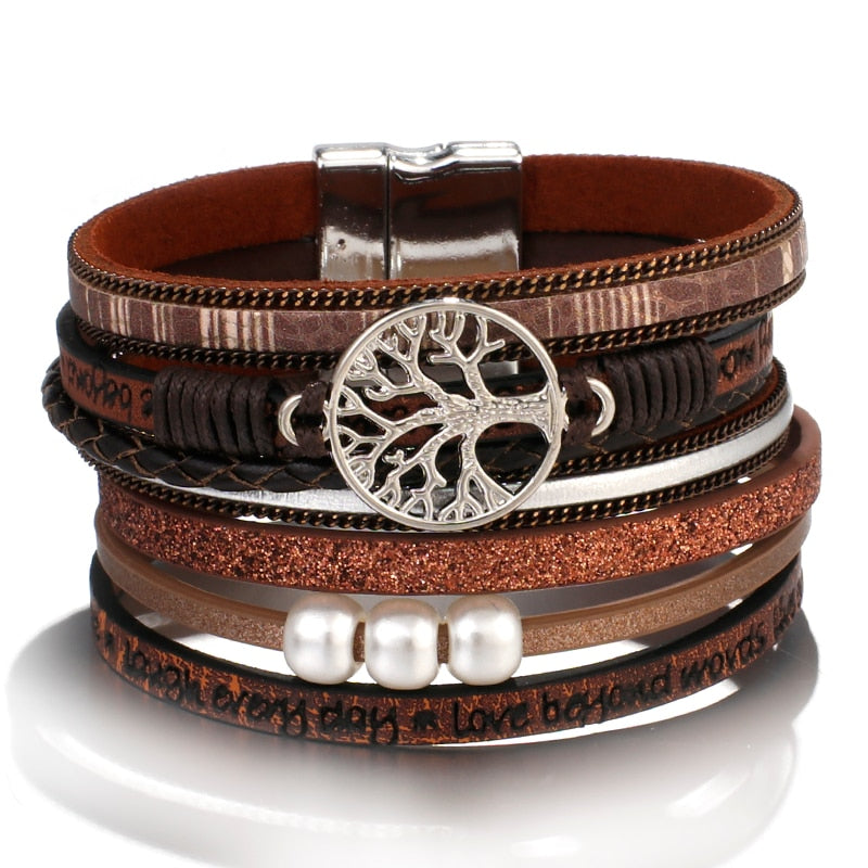 Leather Bracelets for Women Fashion Ladies