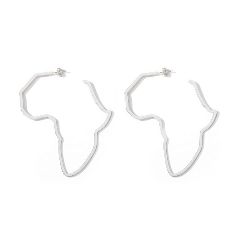 Earrings African Map Jewelry