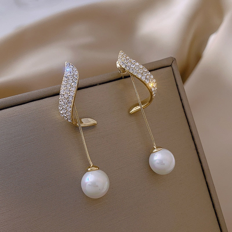 Earrings For Women Temperament Pearl Cherry