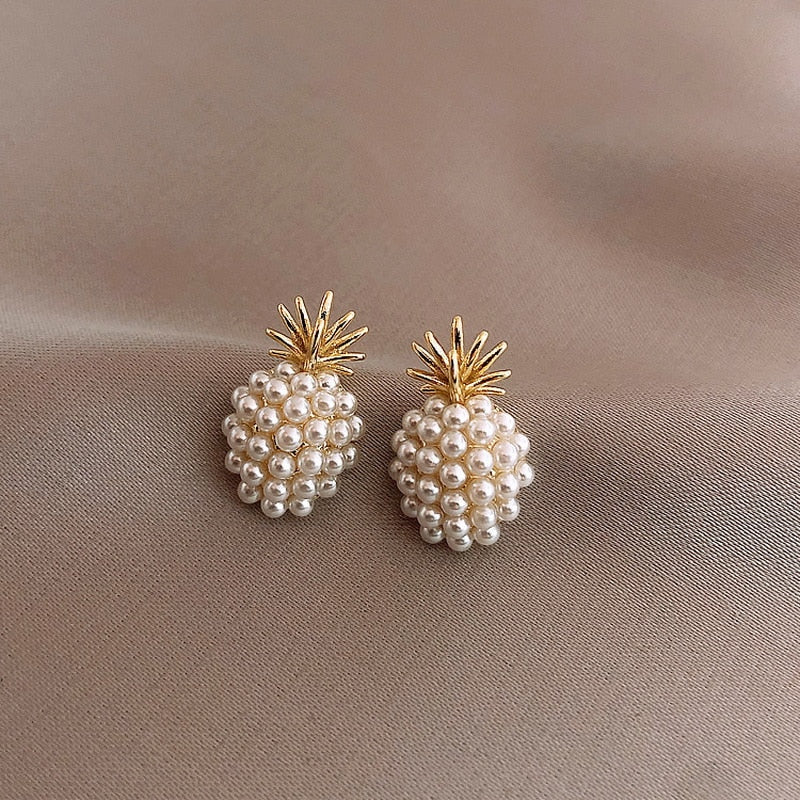 Earrings For Women Temperament Pearl Cherry