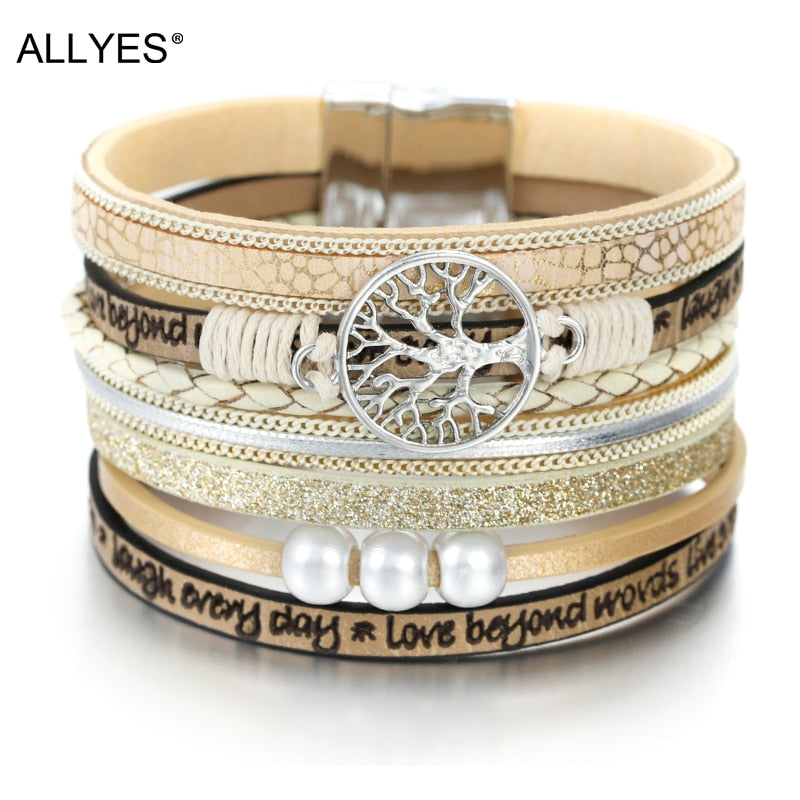 Leather Bracelets for Women Fashion Ladies